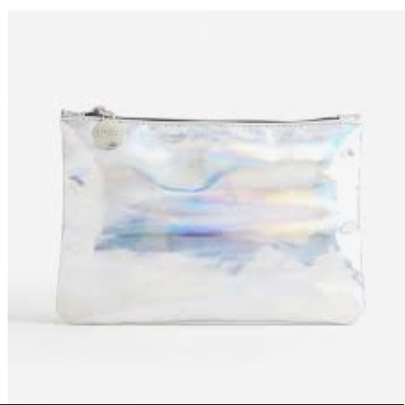 Silver Holographic Pouch with Zipper - Picture 2 of 4
